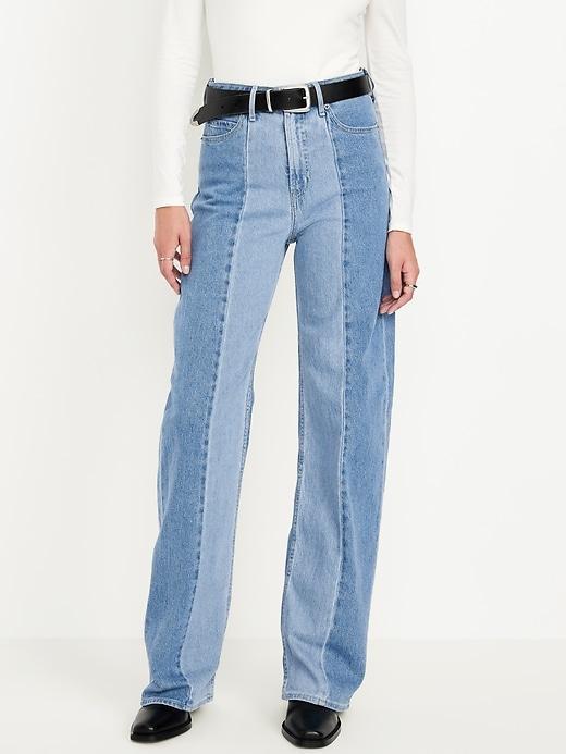 Extra High-Waisted Sky-Hi Wide-Leg Jeans Product Image