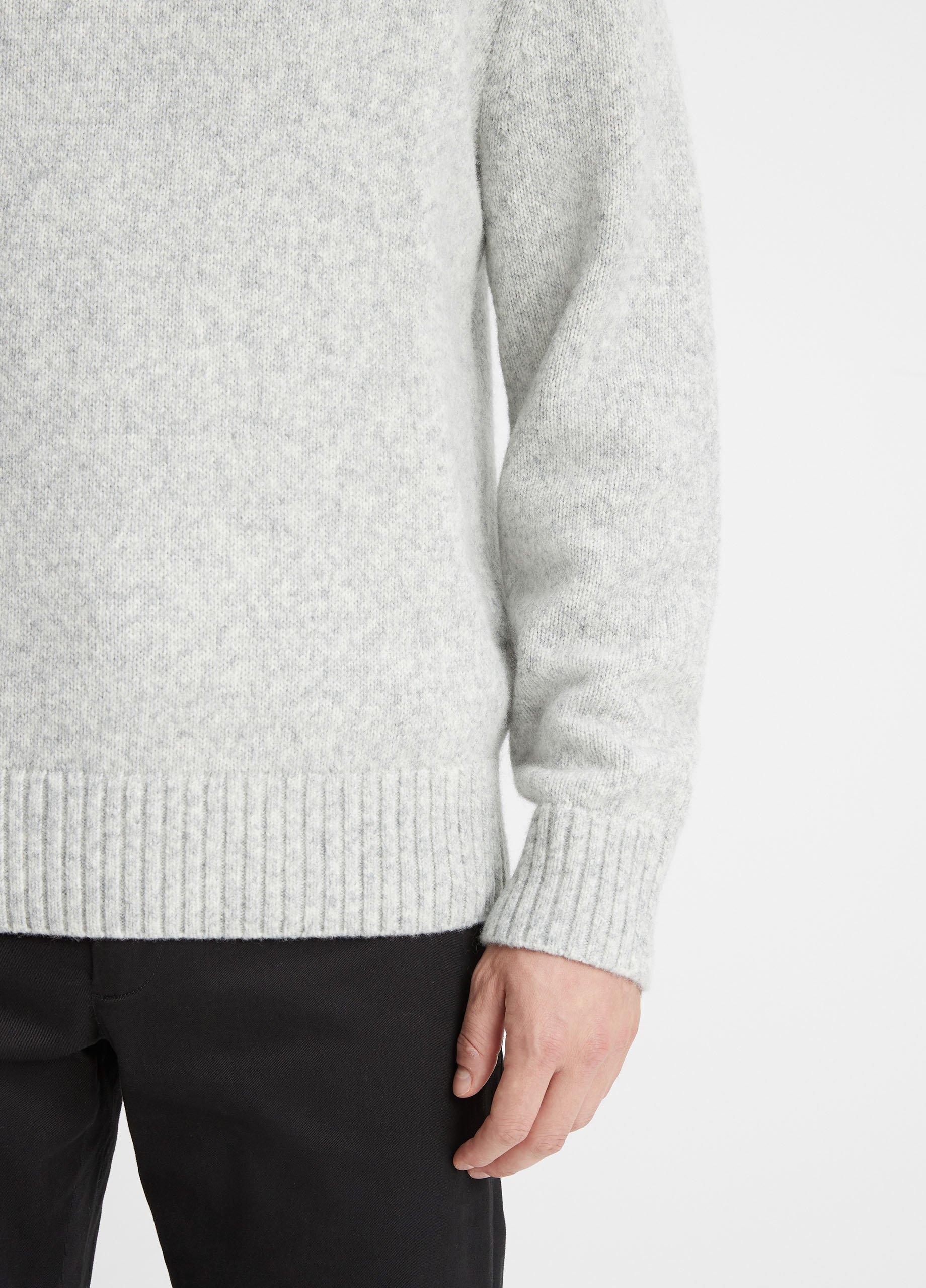 Mélange Long-Sleeve Crew Neck Sweater Product Image