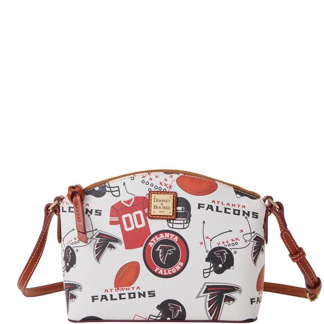 Dooney & Bourke Womens NFL Falcons Suki Crossbody Coated Cotton Shoulder Bag in White Multi Product Image