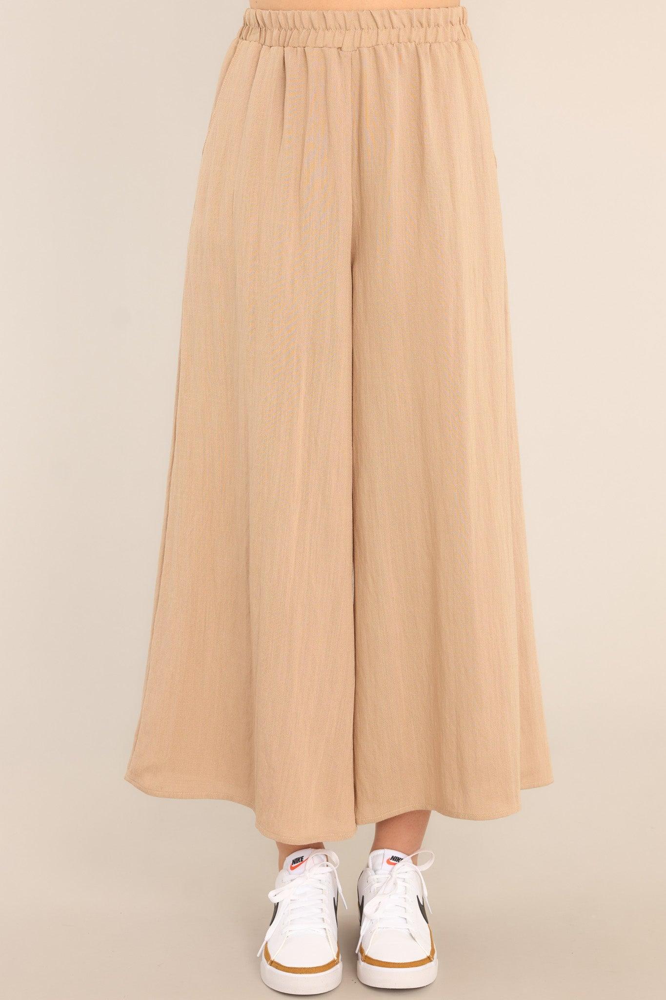 Timeless Threads Tan Cropped Pants Product Image