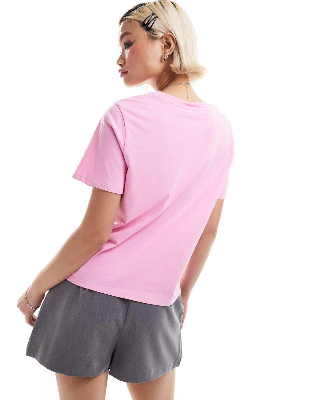 Monki short sleeve t-shirt in pink Product Image