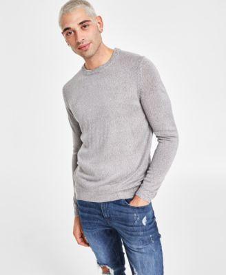 I.n.c. International Concepts Mens Regular-Fit Textured Crewneck Sweater, Created for Macys Product Image