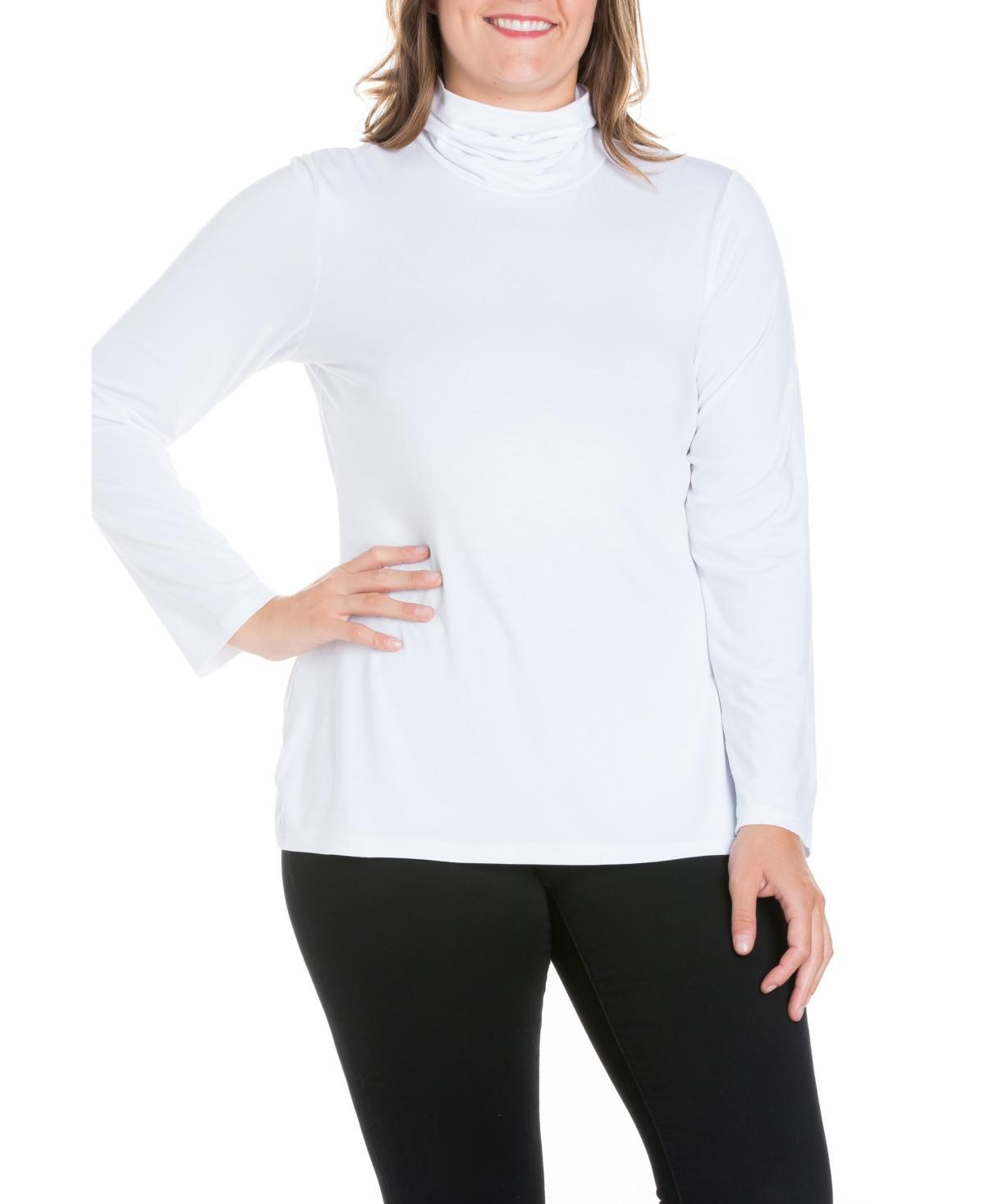 Womens Plus Size Classic Turtleneck Top Product Image