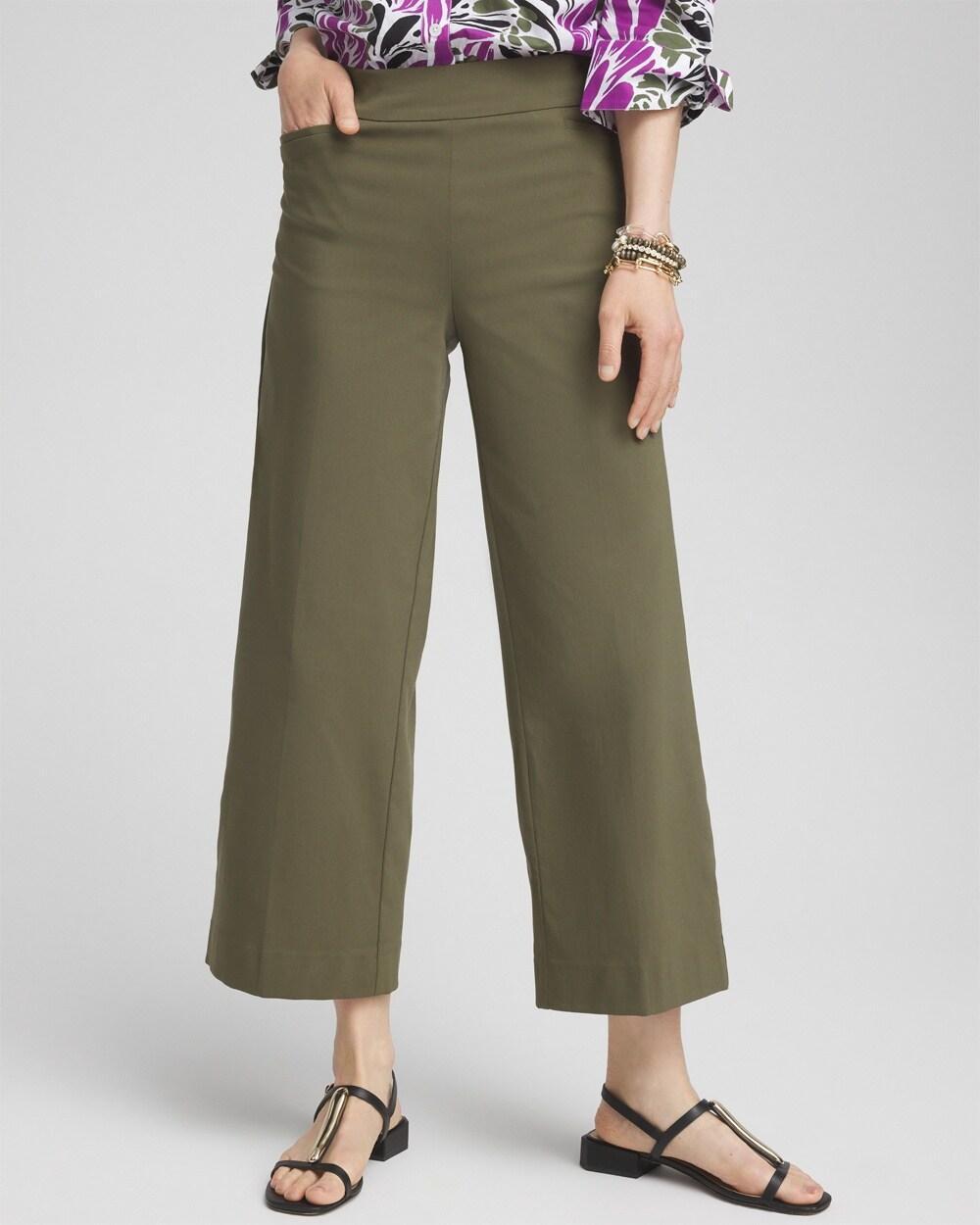 Chico's Brigitte Wide Leg Cropped Capri Pants Product Image