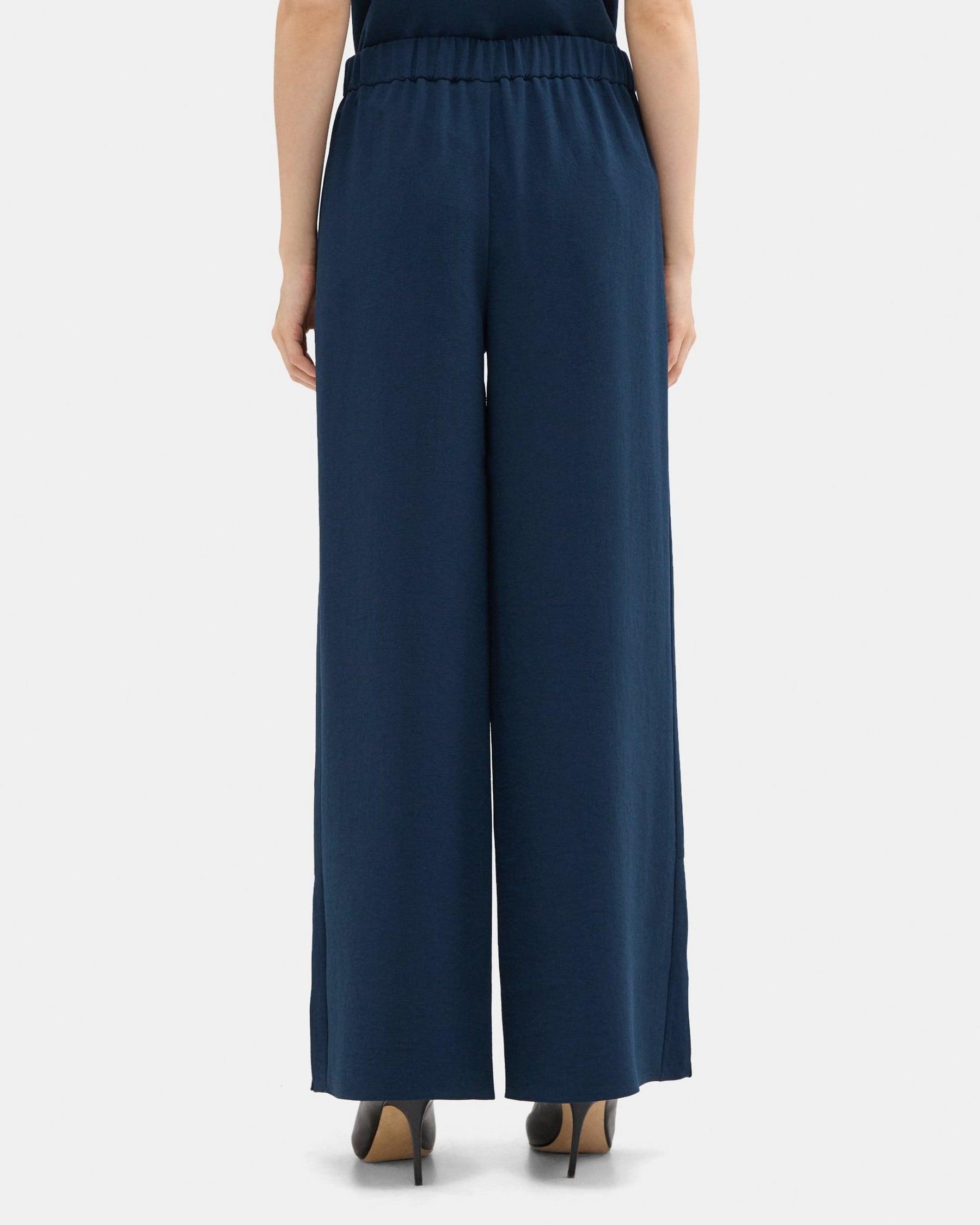 Straight Pull-On Pant in Crinkle Crepe Product Image