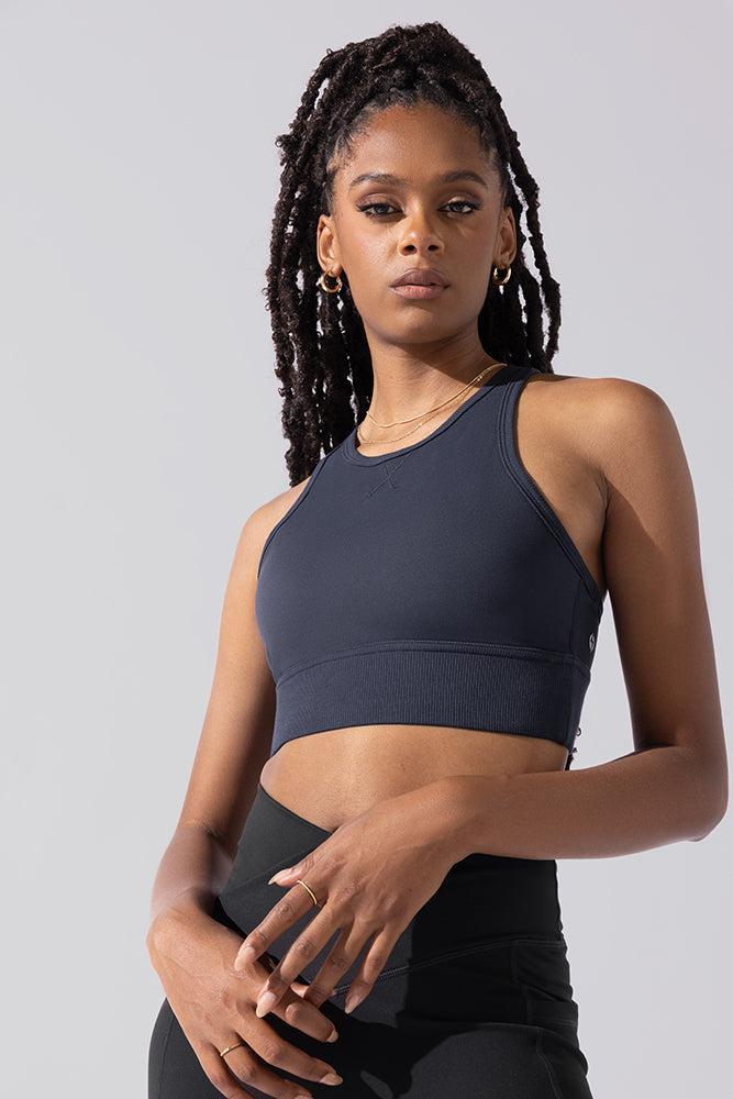 Sweat Sesh Crop Top - Smoky Navy Product Image