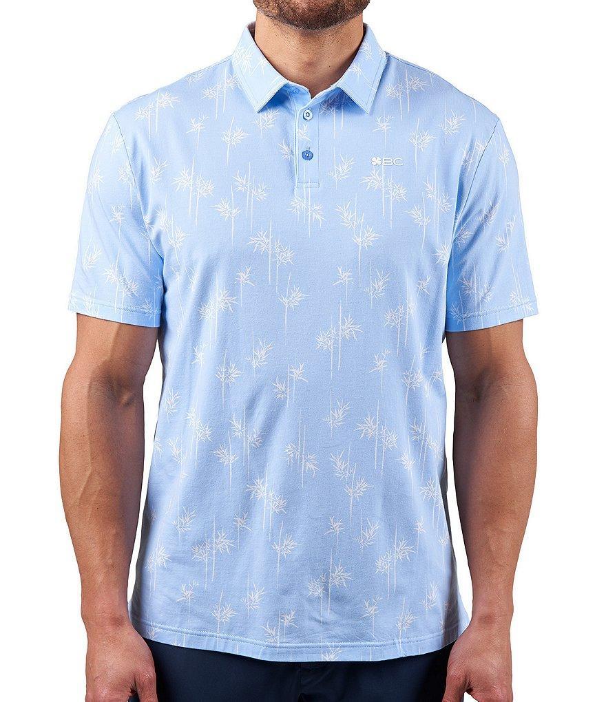 BLACK CLOVER Shadow Short Sleeve Printed Polo Shirt Product Image