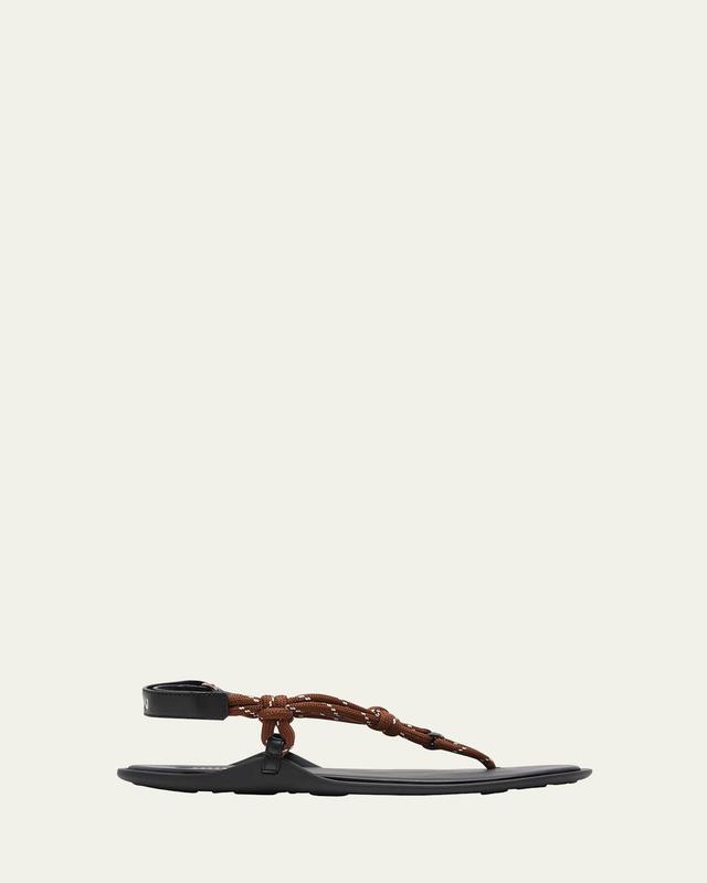 Womens T-Strap Rope Sandals Product Image