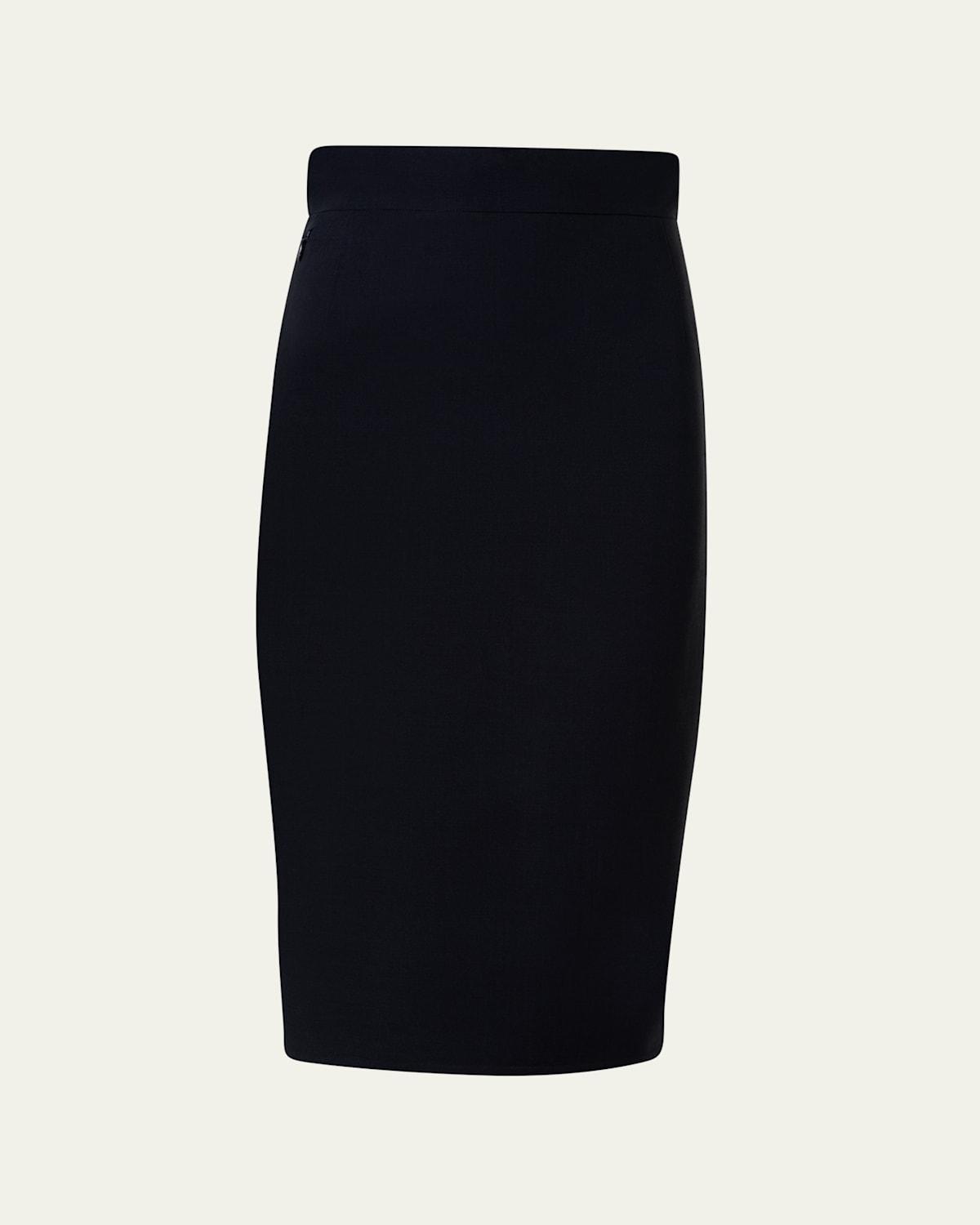 Womens Double-Face Wool Pencil Skirt product image