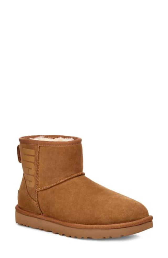 UGG Classic Heritage Mini Ii Sheepskin-lined Suede Boots In Chestnut Product Image