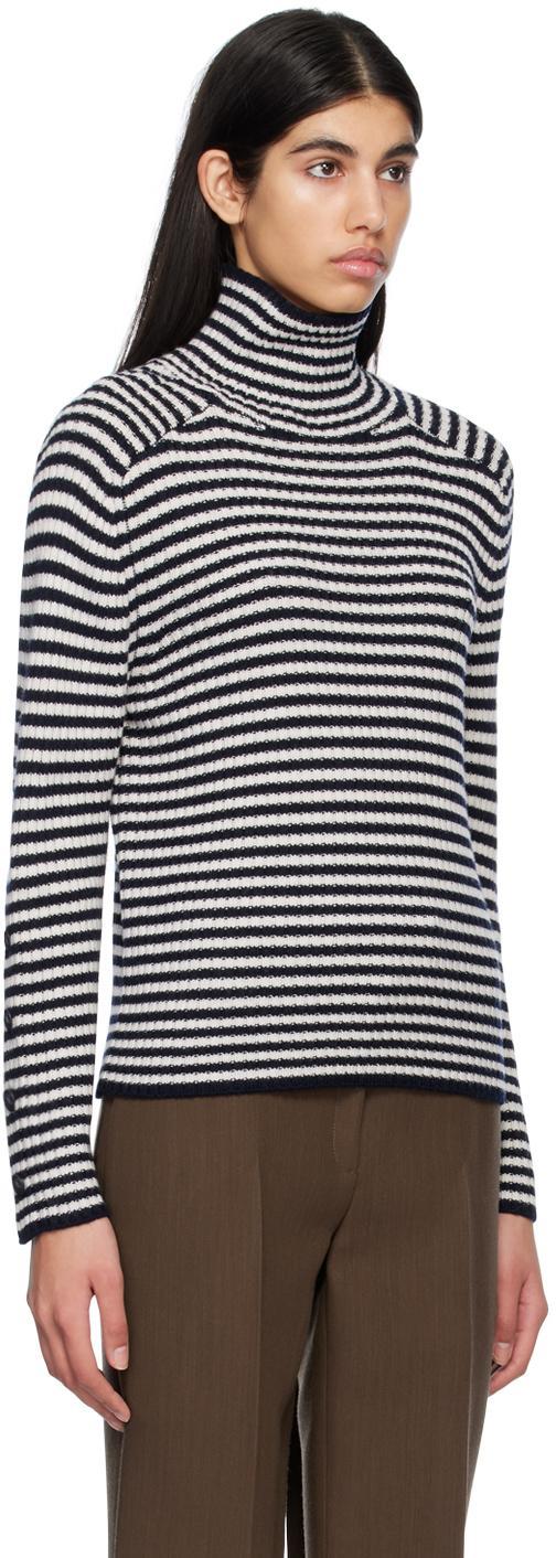 MAX MARA Harlem Striped Roll-neck Sweater In Blue Product Image