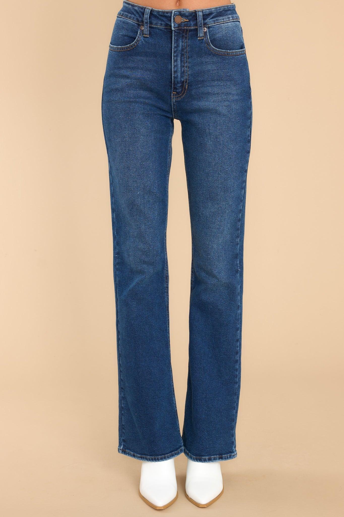 Just USA Forever Daydreaming Dark Wash Flare Jeans Blue Product Image