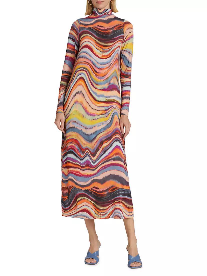 Paxton Abstract Striped Midi-Dress Product Image