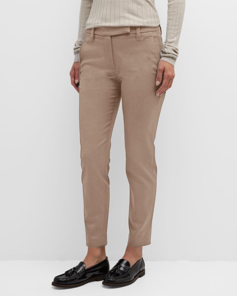 Cotton Slim-Fit Cropped Pants Product Image