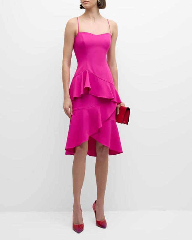 Barbados High-Low Ruffle Midi Dress Product Image