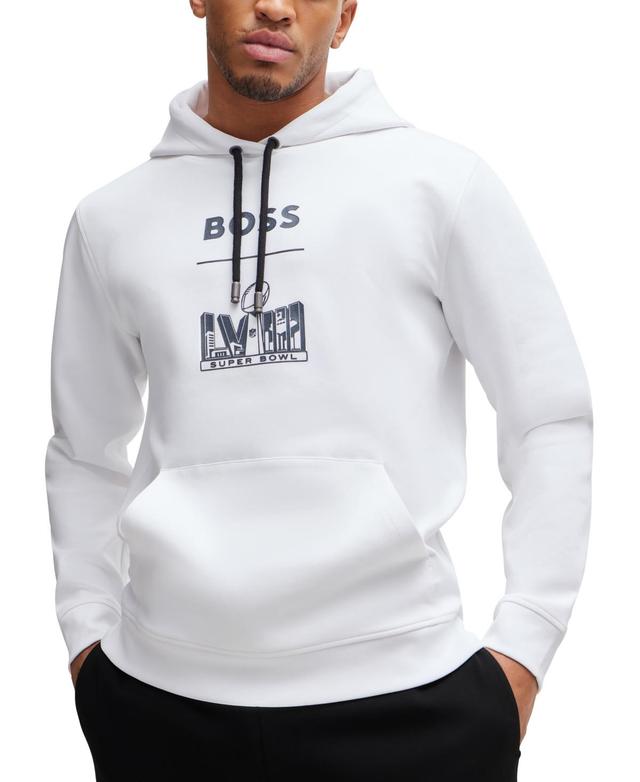 Boss Mens Boss x Nfl Metallic Print Hoodie Product Image