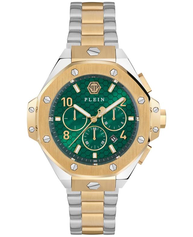 Philipp Plein Mens Chronograph Two-Tone Stainless Steel Bracelet Watch 46mm Product Image