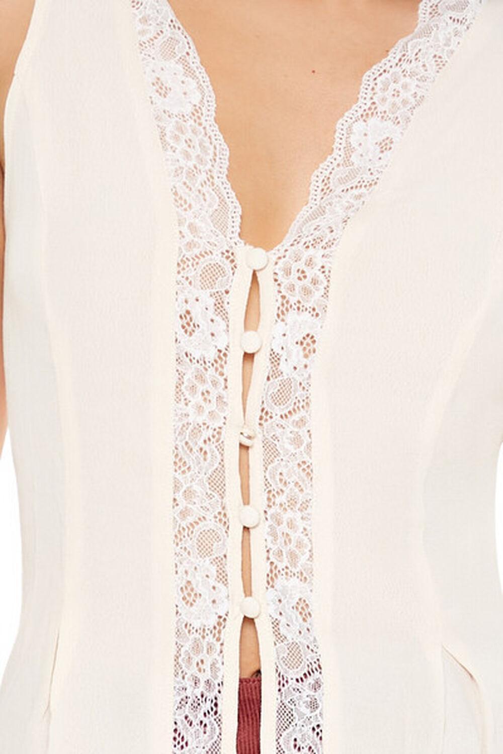 Lace-Trim Sleeveless Top | Forever 21 Product Image