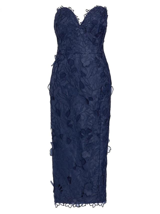 Womens Mariana Strapless Organza Midi-Dress Product Image