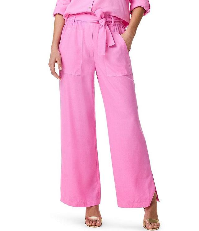 NIC + ZOE Drapey Woven Utility Patch Pocket Wide Leg Belted Pants Product Image