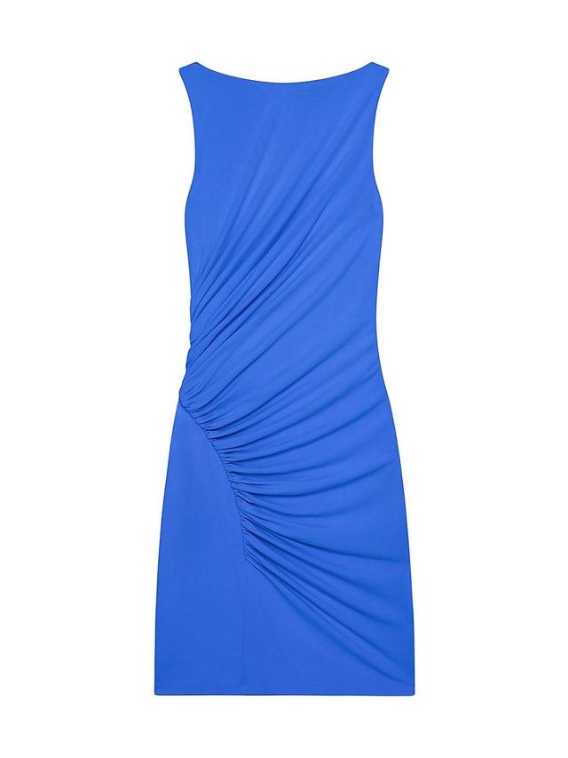 Womens Draped Dress in Crepe Product Image