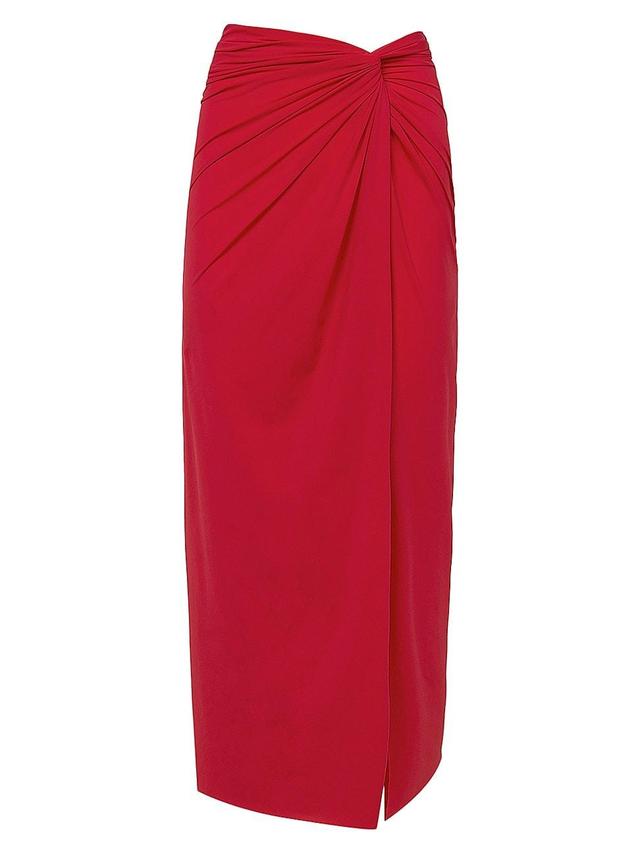 Womens Solid Karen Knotted Cover-Up Midi Skirt Product Image