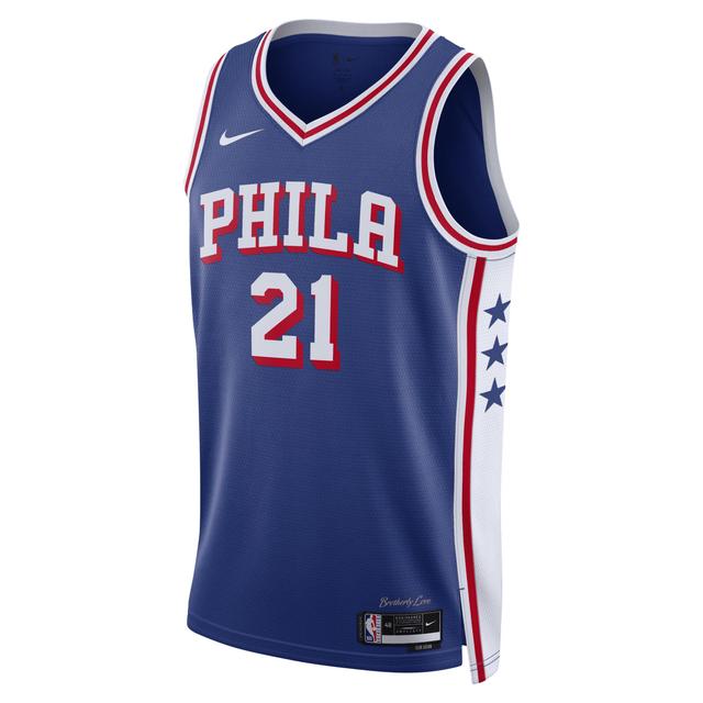 Joel Embiid Philadelphia 76ers 2023/24 Icon Edition Nike Mens Dri-FIT NBA Swingman Jersey Product Image