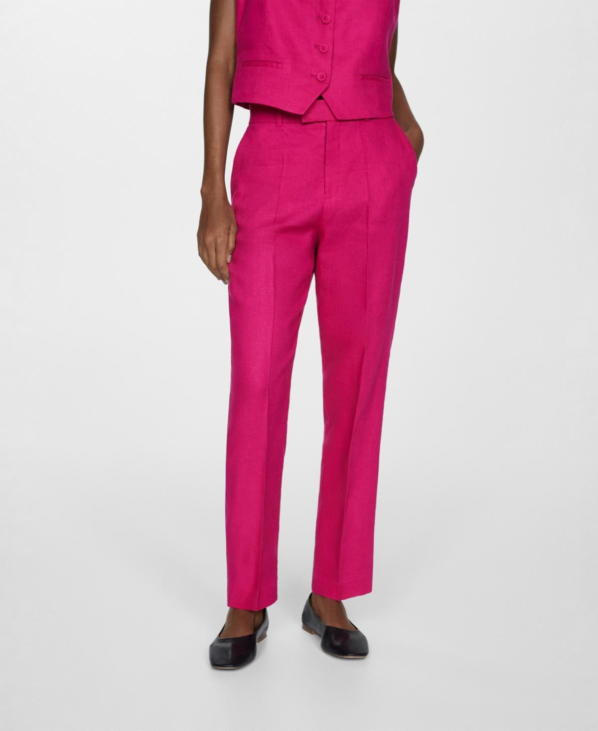 Mango Womens 100% Linen Suit Trousers Product Image