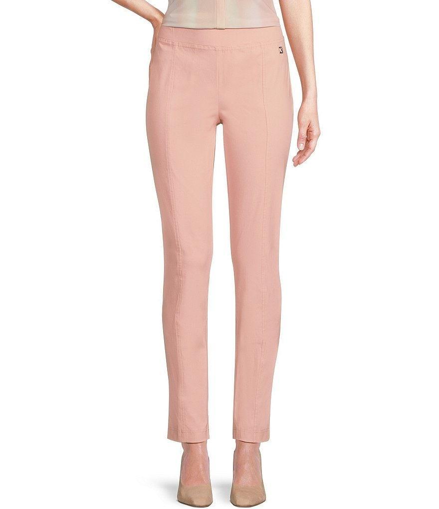 Calvin Klein Front Seam Slim Tapered Leg Stretch Twill Ankle Pull-On Pants Product Image