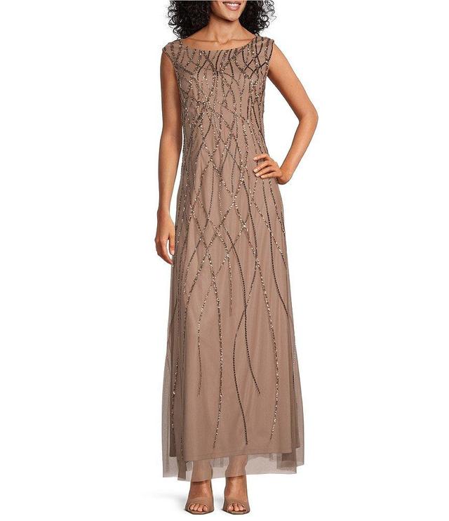 Alex Evenings Sleeveless Scoop Neck Beaded Gown Product Image