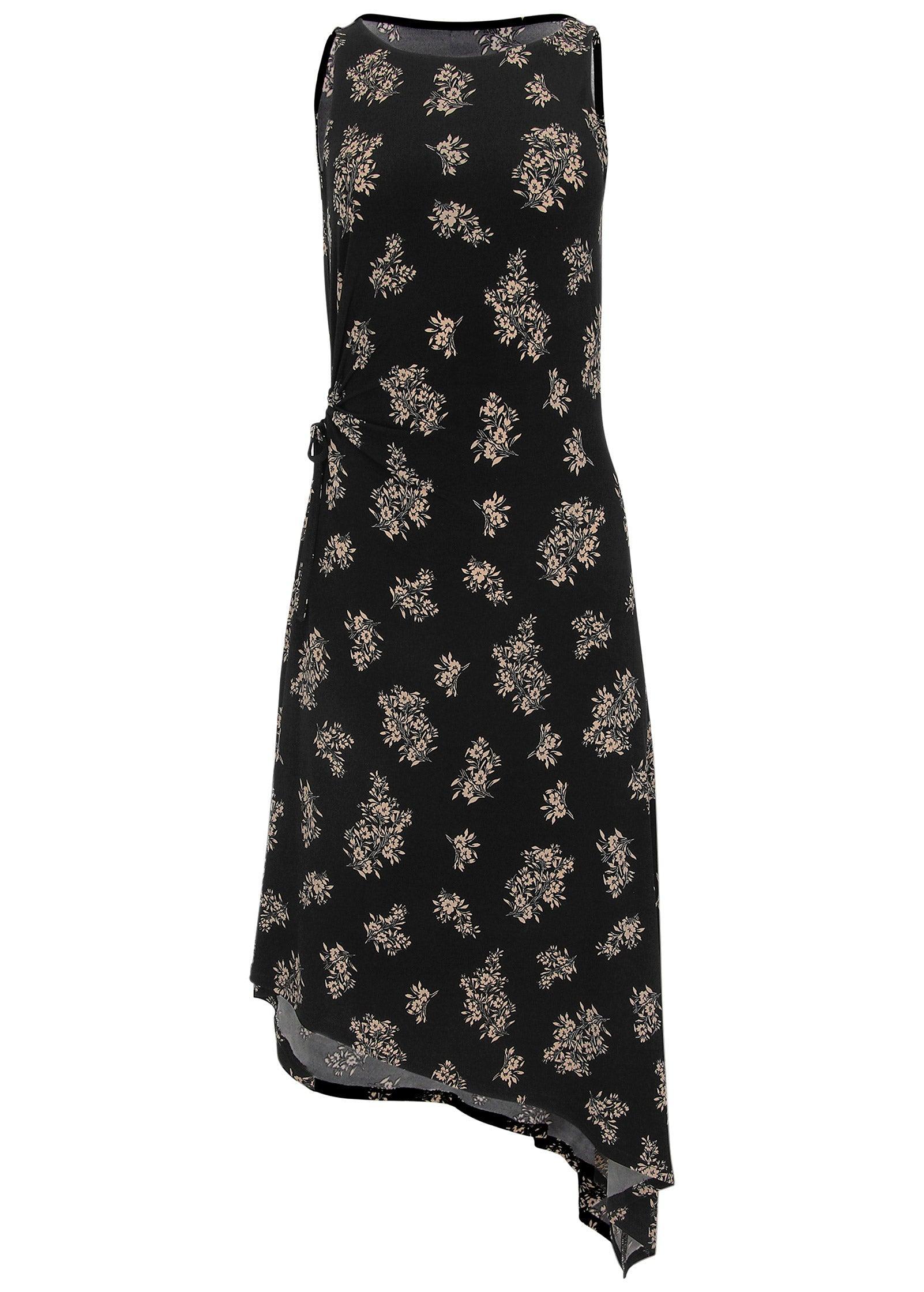 Tie Side Midi Dress - Tossed Wildflowers Product Image