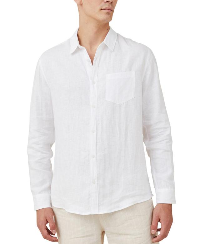 Cotton On Mens Linen Long Sleeve Shirt Product Image