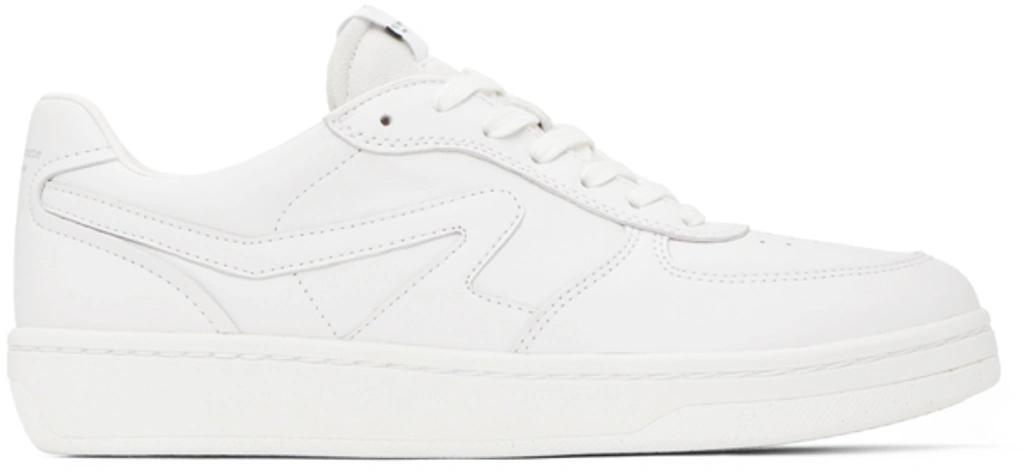 White Retro Court Low Sneakers In Wht Product Image