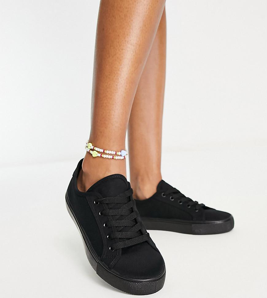 ASOS DESIGN Wide Fit Dizzy lace up sneakers Product Image