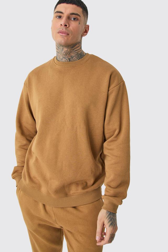 Tall Oversized Crew Neck Sweatshirt | boohooMAN USA Product Image