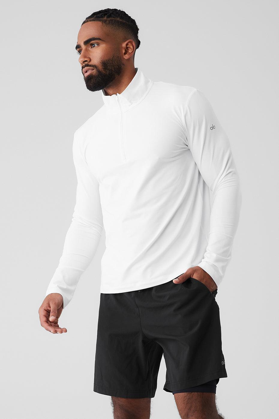 Conquer 1/4 Zip Reform Long Sleeve - White Male Product Image