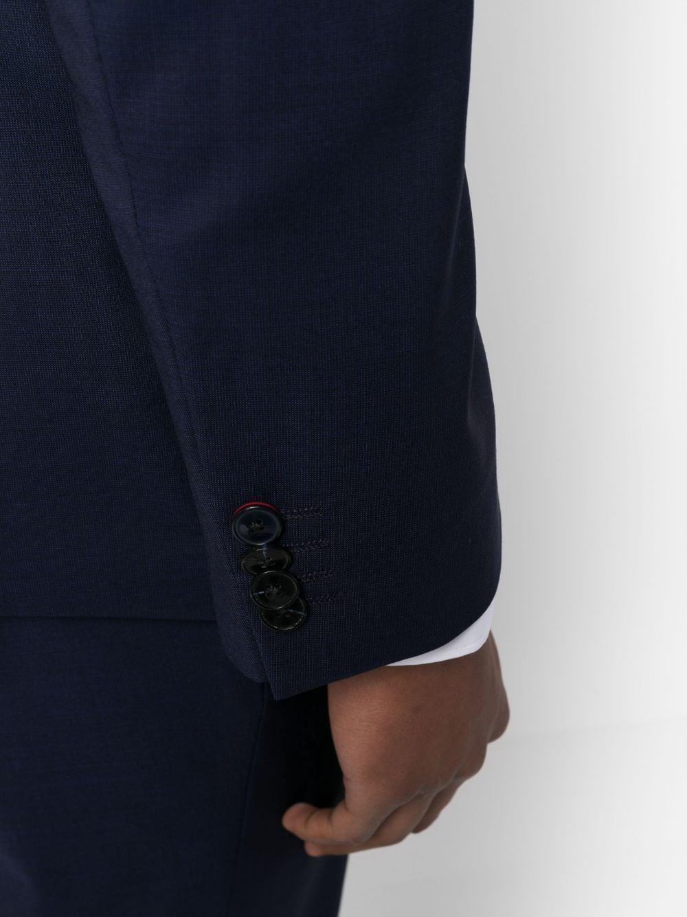 Single-breasted Wool Blazer In Blue Product Image