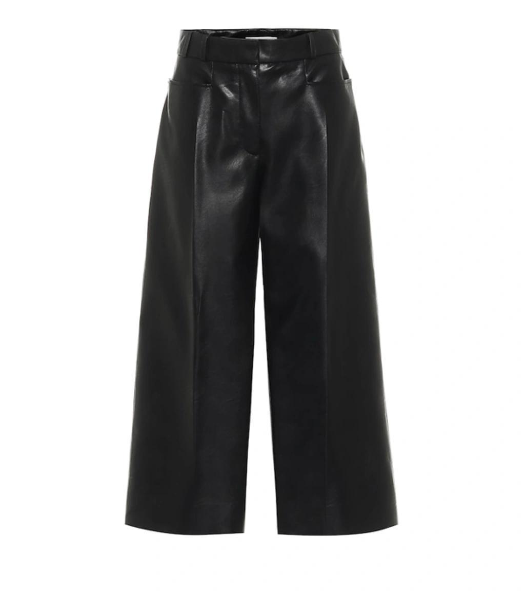 Black Faux-leather Charlotte Trousers Product Image