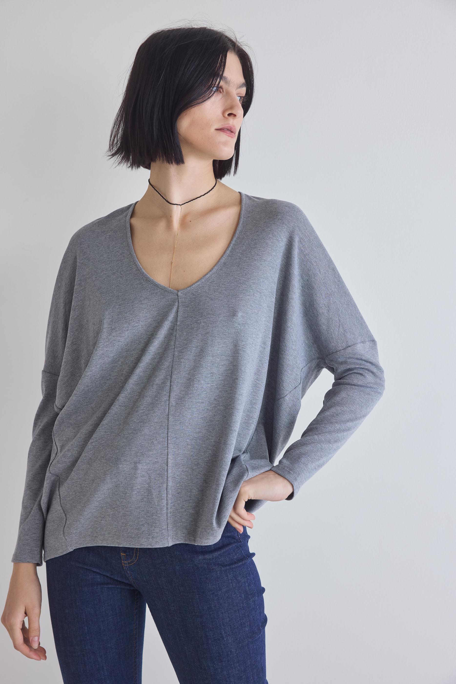 The Ribbed Dolman Long Sleeve Top Product Image