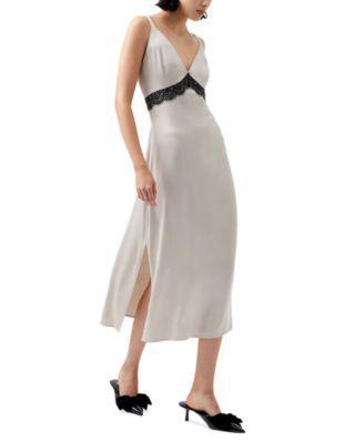 Women's Ennis Satin Lace-Trim Dress Product Image