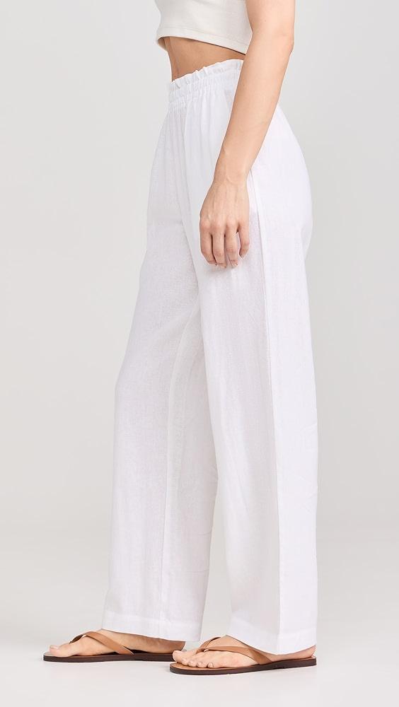 LNA Declan Linen Elastic Waist Pants | Shopbop Product Image