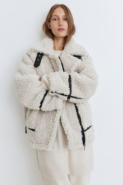 Oversized Teddy Fleece Jacket Product Image