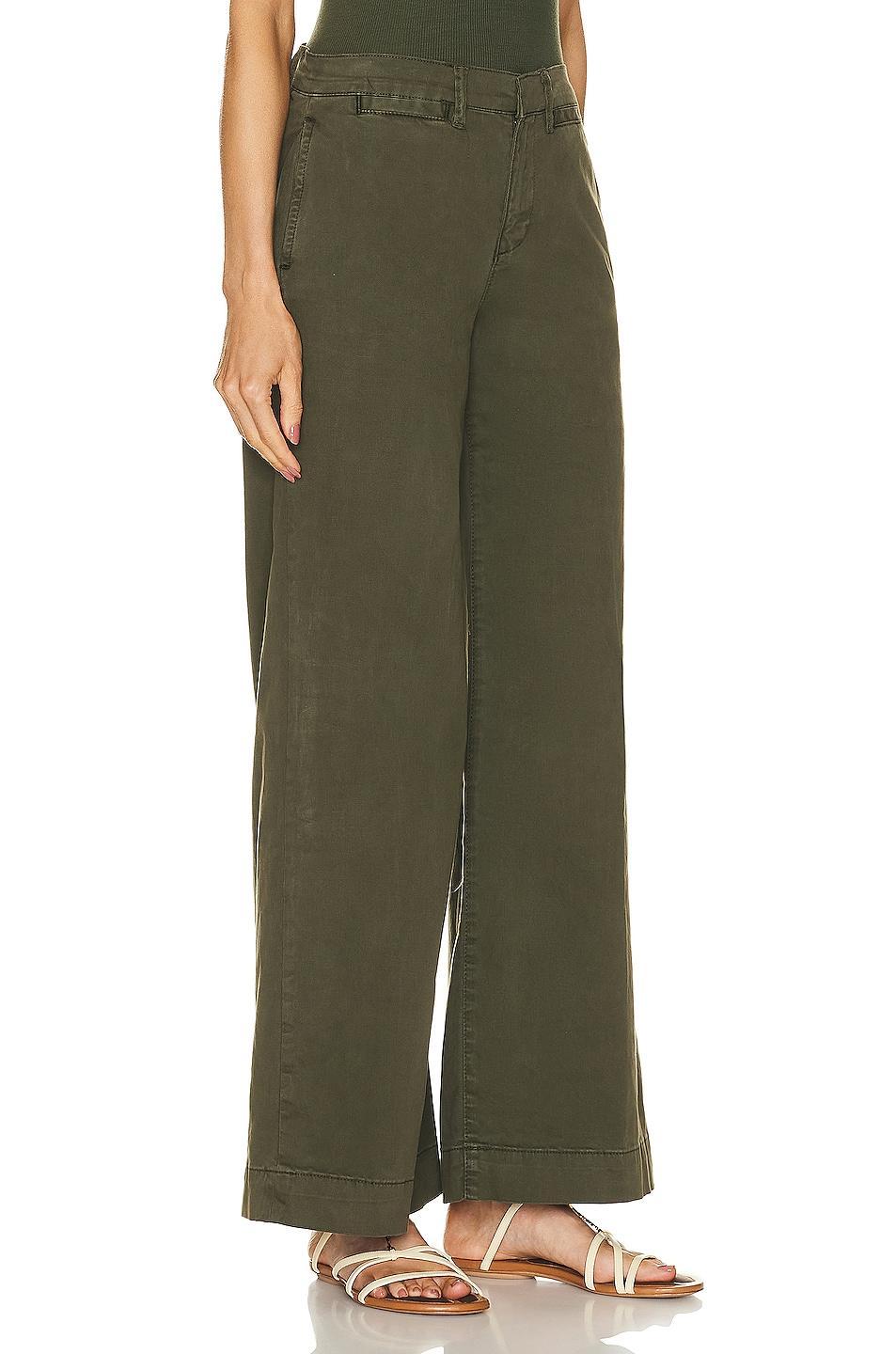 FRAME Wide Leg Tomboy Trouser in Army Product Image