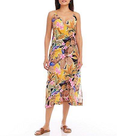 Karen Kane Side Slit Midi Dress Product Image