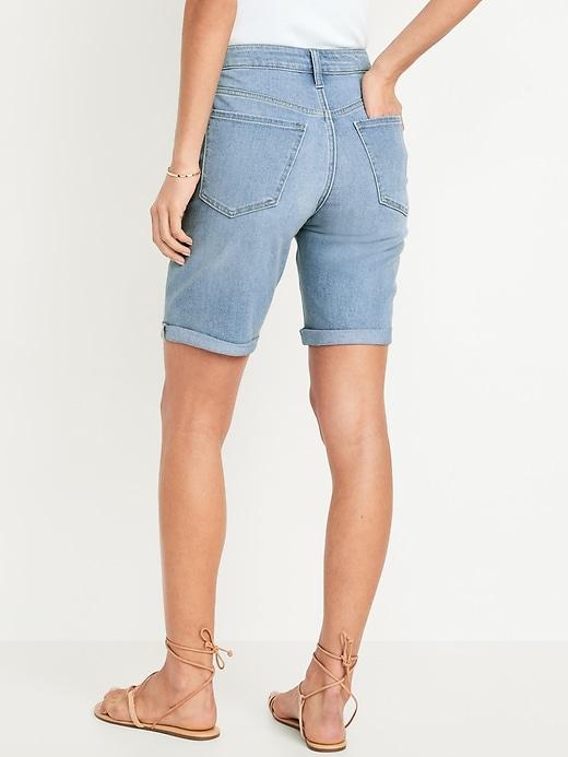 High-Waisted Wow Jean Shorts -- 9-inch inseam Product Image