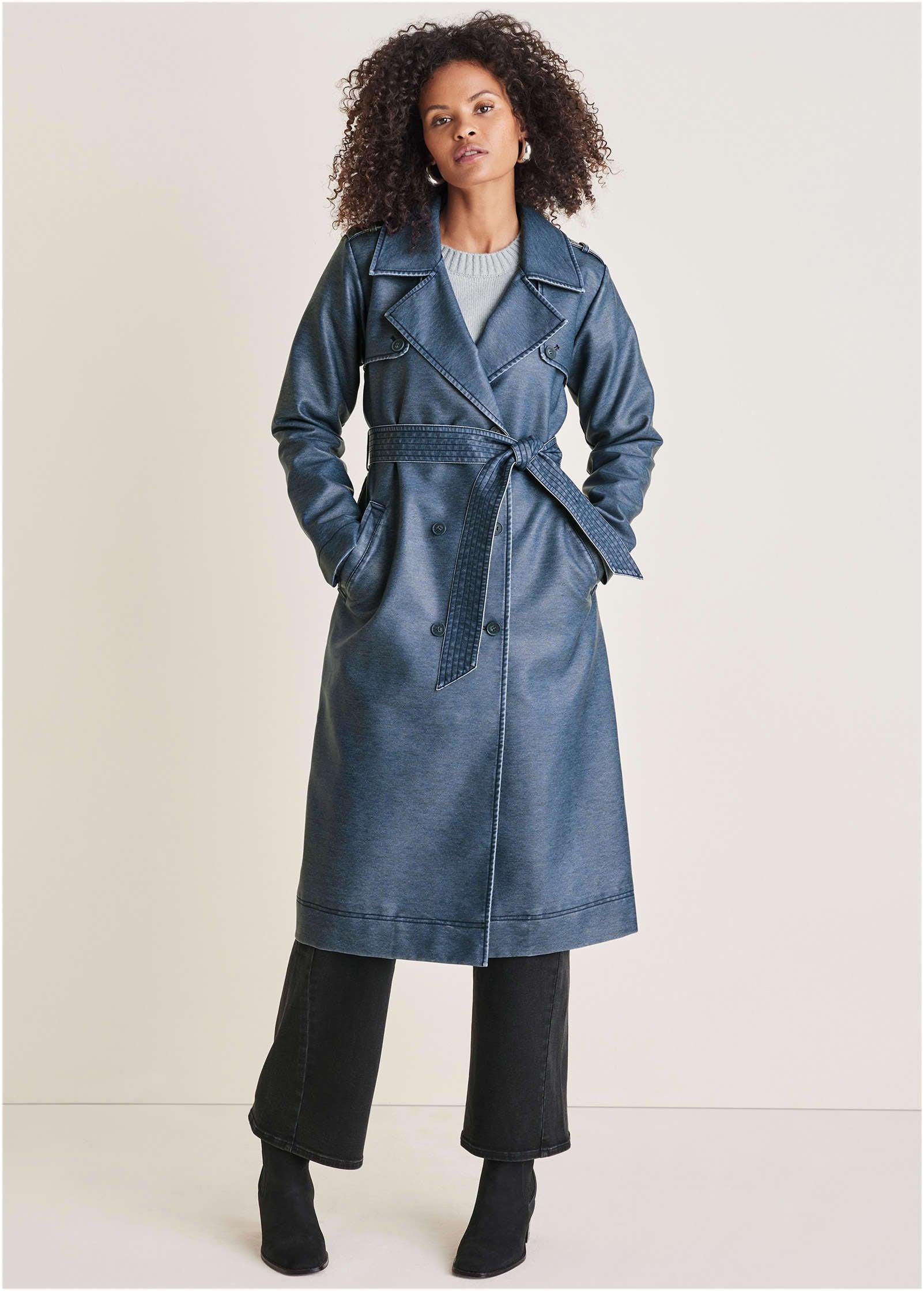 Faux Leather Trench - Niagara product image