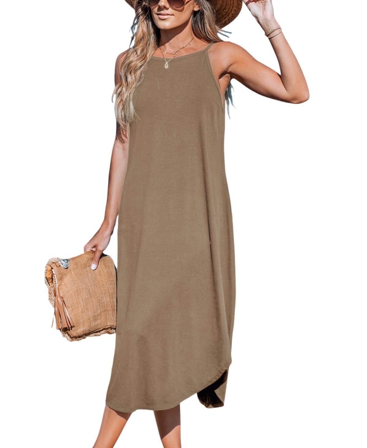 Cupshe Womens Cami Midi Cover Up Dress Product Image