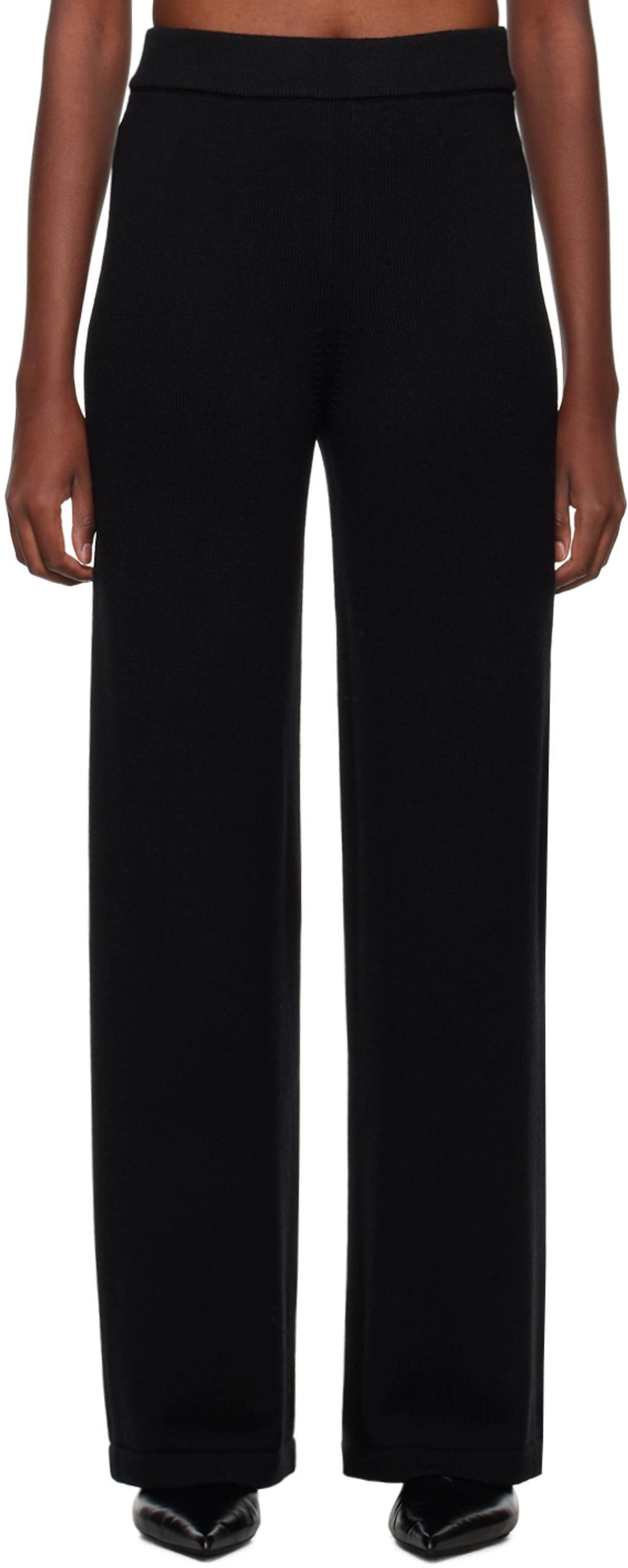 Black Visone Lounge Pants In 009 Black Product Image