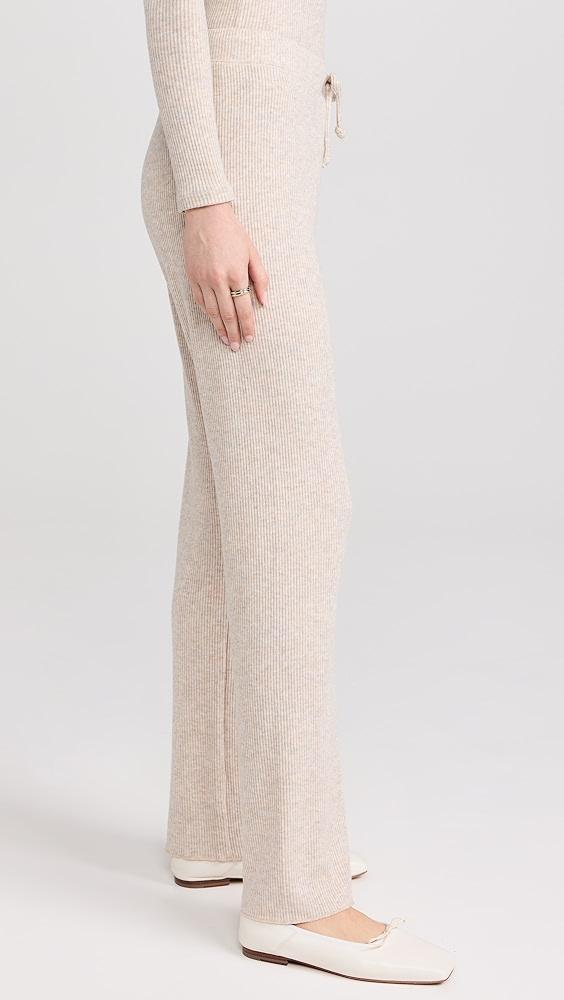 perfectwhitetee Sweater Rib Straight Leg Pants | Shopbop Product Image