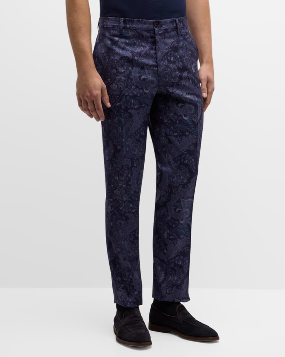 Men's Lightweight Paisley Trousers Product Image